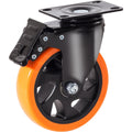 Caster Wheels 127mm Set 4 Swivel Lock Heavy Duty 204kg PVC