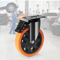 Caster Wheels 152.4mm Swivel Set 4 Heavy Duty 318kg Lock PVC