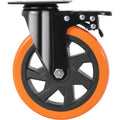 Caster Wheels 152.4mm Swivel Set 4 Heavy Duty 318kg Lock PVC