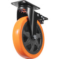 Caster Wheels 152.4mm Swivel Set 4 Heavy Duty 318kg Lock PVC