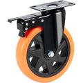 Caster Wheels 152.4mm Swivel Set 4 Heavy Duty 318kg Lock PVC