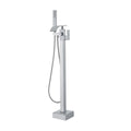 Freestanding Bath Tub Faucet Floor Mount Mixer Tap Swivel Spout