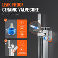 Freestanding Bath Tub Faucet Floor Mount Mixer Tap Swivel Spout