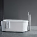Freestanding Bath Tub Faucet Floor Mount Mixer Tap Swivel Spout