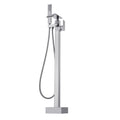 Freestanding Bath Tub Faucet Floor Mount Mixer Tap Swivel Spout