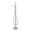 Freestanding Bath Tub Faucet Floor Mount Mixer Tap Swivel Spout