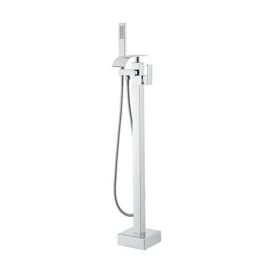 VEVOR Freestanding Bath Faucet Floor Mount 360° Swivel Shower Mixer Taps