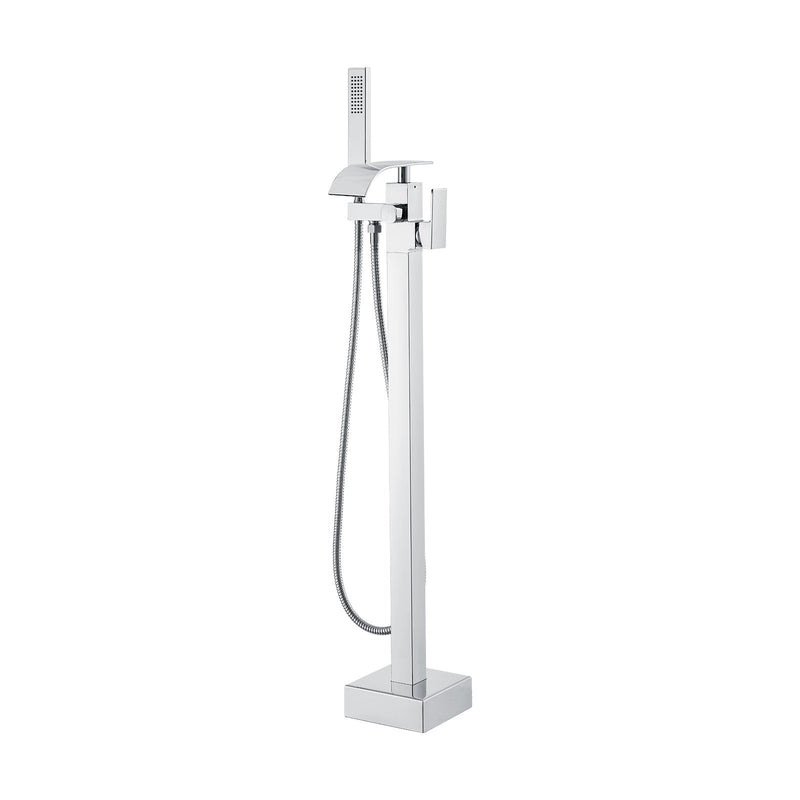 VEVOR Freestanding Bath Faucet Floor Mount 360° Swivel Shower Mixer Taps