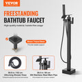 Freestanding Bath Faucet Floor Mount 360° Swivel Shower Mixer Taps