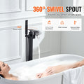 Freestanding Bath Faucet Floor Mount 360° Swivel Shower Mixer Taps