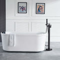 Freestanding Bath Faucet Floor Mount 360° Swivel Shower Mixer Taps