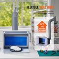 Airbrush Spray Booth Portable 4 LED Light Dual Fan Turntable Hose