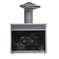 Airbrush Spray Booth Portable 4 LED Light Dual Fan Turntable Hose