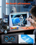 Airbrush Spray Booth Dual Fans 545x475x370mm LED Lights Hose