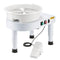 Pottery Wheel, 28 cm Ceramic Wheel Forming Machine, 60-300 RPM Speed Adjustable Foot Pedal, Adjustable Lift Leg, Detachable Basin, Complete Tool Accessory Kit for Work Art Craft DIY, White