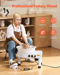 Pottery Wheel 28cm 60-300 RPM Electric Ceramic Machine Foot Pedal