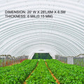 Greenhouse Polyethylene Film 20x28 ft Plastic Cover