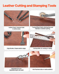 Leather Working Tools Kit 38 PCS Craft Sewing Stamping Cutting Bag