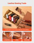 Leather Working Tools Kit 38 PCS Craft Sewing Stamping Cutting Bag