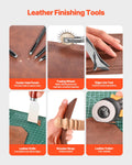 Leather Working Tools Kit 61 PCS Canvas Bag Craft Stamping