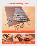 Leather Working Tools Kit 61 PCS Canvas Bag Craft Stamping