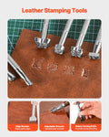 Leather Working Tools Kit 59 PCS Craft Engraving Stamping Sanding