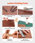 Leather Working Tools Kit 59 PCS Craft Engraving Stamping Sanding