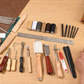 Leather Working Tools Kit 59 PCS Craft Engraving Stamping Sanding