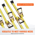 10x Ratchet Tie Down Straps 10000 lbs 2m Heavy Duty