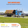 Winch Straps, 10.2 cm x 9.1 m, 2.7T Load Capacity, 8.2T Break Strength, Truck Straps with Flat Hook, Flatbed Tie Downs Cargo Control for Trailers, Farms, Rescues, Tree Saver, Yellow (10 Pack)