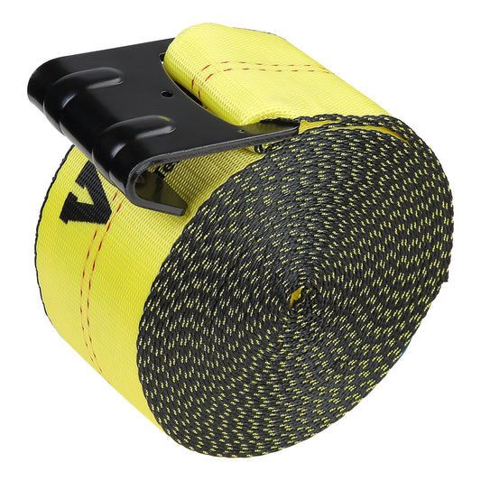 Winch Straps 10.2cm x 9.1m 2.7T Load 10 Pack Yellow Truck Tie