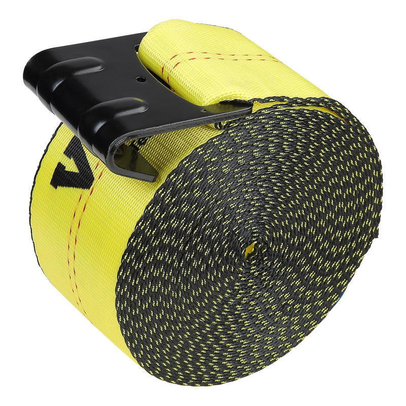 Winch Straps 10.2cm x 9.1m 2.7T Load 10 Pack Yellow Truck Tie