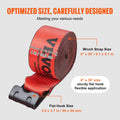 Winch Straps 10.2cm x 9.1m 2.7T Load 10 Pack Truck Tie Downs