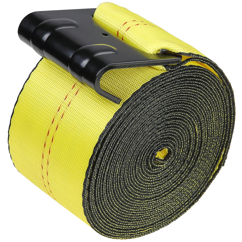 Winch Straps 10.2cm x 12.2m 2.7T Load 10 Pack Yellow Truck Tie