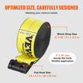 Winch Straps 10.2cm x 12.2m 2.7T Load 10 Pack Yellow Truck Tie