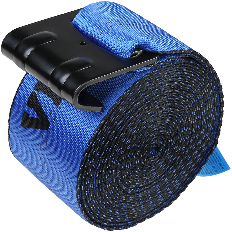 Winch Straps 10.2cm x 9.1m 2.7T Load 8.2T Breaking 10 Pack Blue