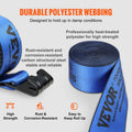 Winch Straps 10.2cm x 9.1m 2.7T Load 8.2T Breaking 10 Pack Blue