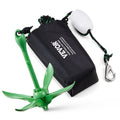 Kayak Anchor Kit 3.5lb 8m Rope Buoy Folding Boat Anchor Storage