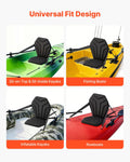 Kayak Seat 31mm Thick Padded Cushion Back Support Storage Bag