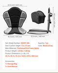 Kayak Seat 31mm Padded Back Support Adjustable Straps SUP Fishing