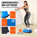 Half Exercise Ball Trainer, 23 inch Balance Ball Trainer, 660lbs Capacity Stability Ball, Yoga Ball with Resistance Bands & Foot Pump, Strength Fitness Ball for Home Gym, Full Body Workout, Blue