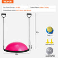 Exercise Ball 26in Half Trainer 1500lbs Capacity Pink Stability