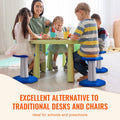 Kids Wobble Chair, Active Chair with Sponge Cushion, Wobble Stool Improves Focus, Posture and Calm Children, Ideal for Schools and Preschools, Age 3-7, Blue