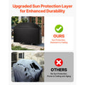 Grill Cover, 63 inch BBQ Covers for Outdoor Grills, Waterproof, Fade Resistant, Weather Resistant Heavy Duty 600D Polyester, Easy On/Off, with Hook-and-Loop Straps, Black