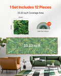 Artificial Grass Wall Panels 12PCS 20x20inch Boxwood Greenery