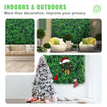 12PCS 10x10 Artificial Boxwood Panels UV Protected Hedge Wall Mat