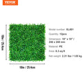 12PCS 10x10 Artificial Boxwood Panels UV Protected Hedge Wall Mat