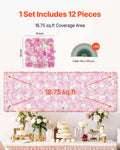 3D Flower Wall Panel 12pcs 15x15