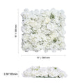 3D Flower Wall Panel, 24 PCS 15 x 15 inch, Artificial Floral Wall Background Mesh Backing Mat,Seamless Design&Easy Installation for Wedding Valentines Day Home Baby Party Backdrop Decor,White