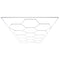Hexagon LED Shop Ceiling Light 66300LM 15 Grid Honeycomb